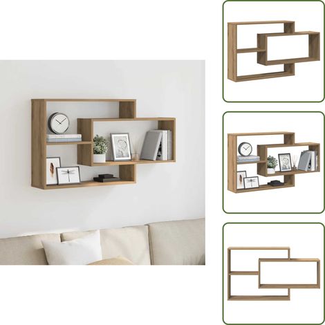 vidaXL Étagère murale chêne artisanal 104x20x58,5 cm bois d'ingénierie (1/5)