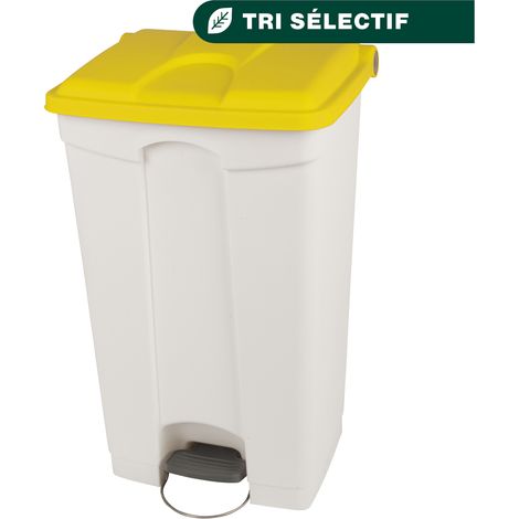 JVD - Container 90L blanc couvercle jaune - Matériel professionnel (1/3)