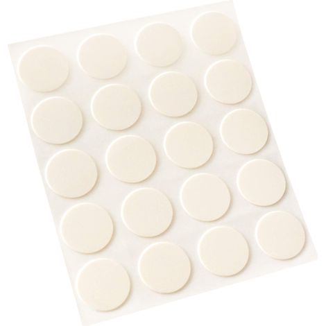 Adsamm® / 20 x copriforo autoadesivi ultrasottili / panna / Ø 13 mm / tondi / cover adesivi per mobili e superfici / adesivi coprivite per arredi Adsamm® Quality (1/3)