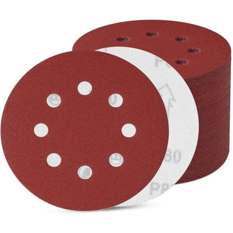Disque de Ponçage 80pcs Disques Abrasifs Taille de 125mm Idéal pour Poncer/Polir/Dérouiller, Meule d angle (80 pièces grain 100) (1/4)