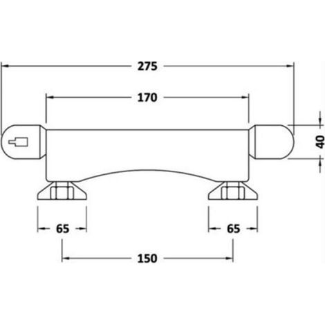 Robinet Douche Thermostatique Mitigeur Valve Mural Salle Bain