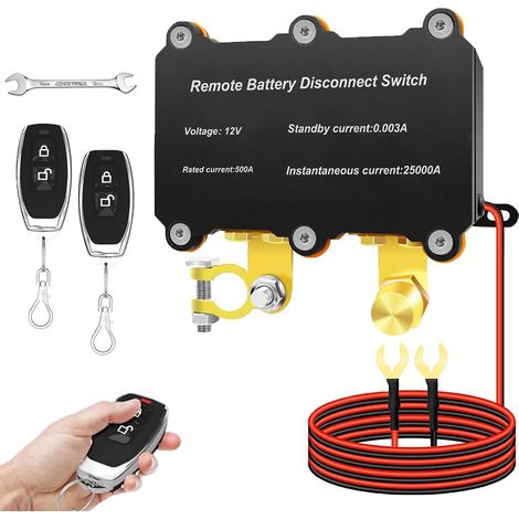 12V 500A Circuit Batterie Voiture Coupe Avec 2 Télécommande