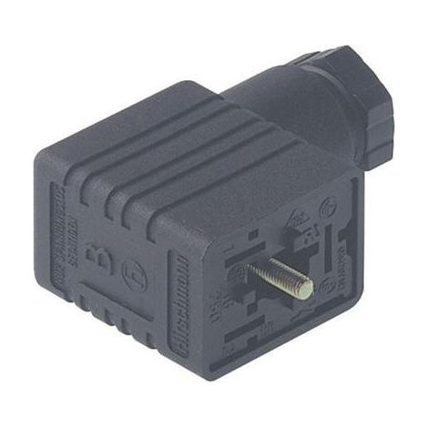 Hirschmann GM 216 NJ toma hembra negra compacta