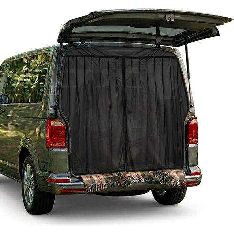 Moustiquaire magnétique pour fourgon, écran anti-insectes 155 x 170 cm avec 3 fermetures à glissière et 16 aimants pour T5/T6/T6.1/T7 California, ID Buzz, Trafic, Ducato Camper, Marco Polo et (1/5)