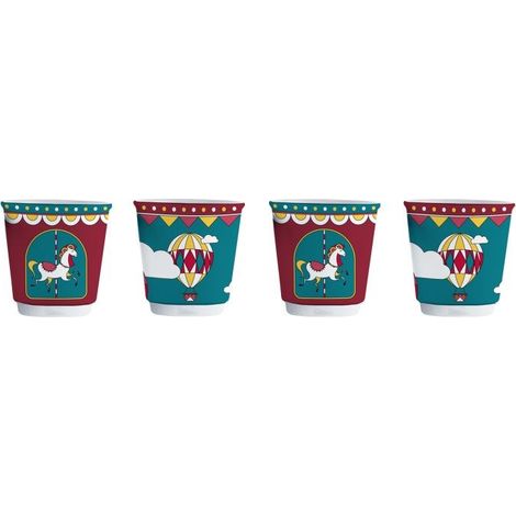 Bialetti Winter Wonderland - Set 4 Türkisfarbene Kaffeetassen aus Porzellan 90 ml (1/2)