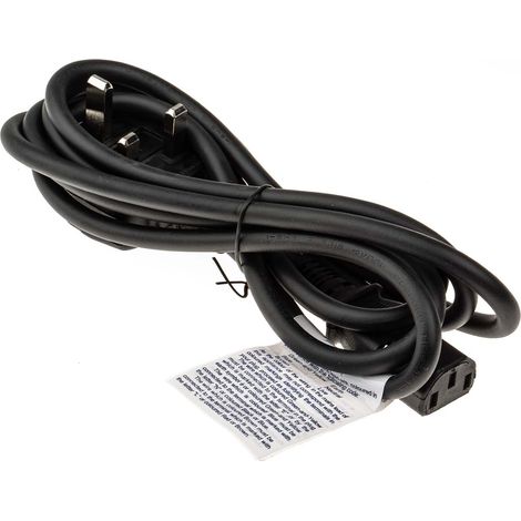 Câble d'alimentation, Noir, Connecteur C13, IEC vers Fiche britannique / 5 A, 2m ( Prix pour 1 ) (1/2)