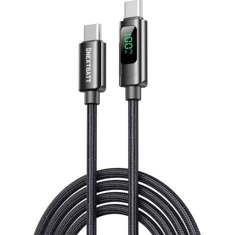 Cavo USBC a USBC NEXTBATT 100W 5A 2m Nero