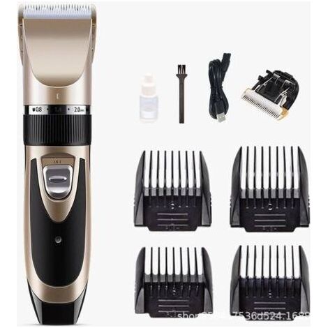 Tondeuse professionnelle pour poils de chien longs et épais, tondeuse électrique rechargeable silencieuse pour animaux pour chats et chiens, ensemble de tondeuse pour poils de chien (1/5)