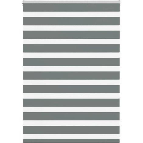 Doppelrollo Dunkelgrau 95x100 cm Stoffbreite 90,9 cm Polyester