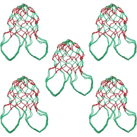 Filet de Nourrissage Suspendu pour Volailles, 5 Pièces, Polyester Renforcé Maille Respirante, Grosse Capacité, Garde les Friandises Sèches, avec Crochet pour Poules et Oies (1/5)