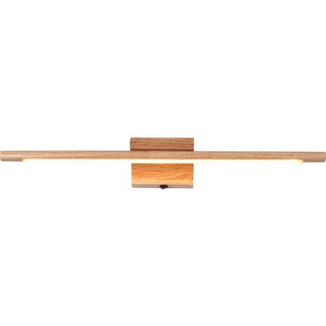 Lampe de Miroir Salle de Bain Bois Avec Interrupteur L60cm Lumière chaude
