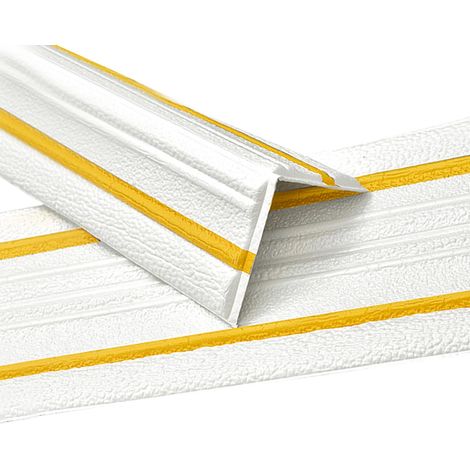 Plinthe souple autocollante blanche avec ligne dorée, moulure flexible de finition pour mur et plafond, bordure murale décorative