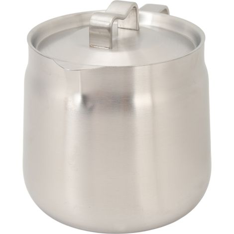 Bac à graisse en acier inoxydable avec filtre à mailles amovible, grande capacité (1,5 L), prise en main facile, étanche.