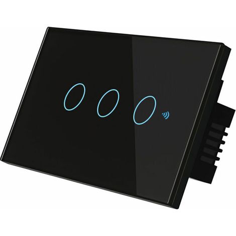 Smart WiFi Light Switch with Voice Control, Remote Control, RF433, Touch Control, Compatible with Alexa and Google Home, Calendar, Timer, Countdown Timer (1/5)