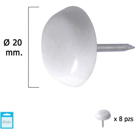 Deslizante Grande Blanco Ø20 (Blister 8 Unidades) (1/2)