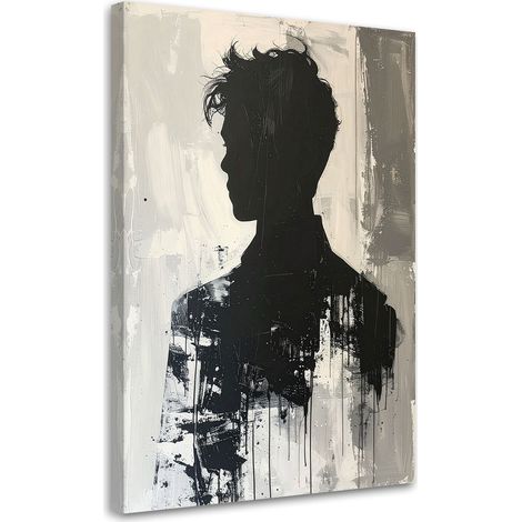 Leinwandbild Männliche Figur abstrakt beige im Boho Stil 20x30 (1/5)