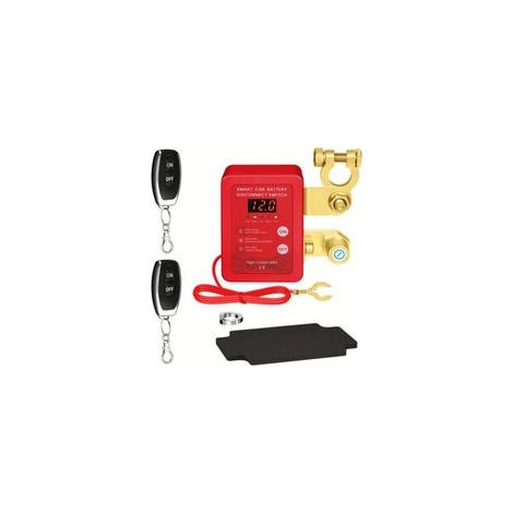 Interruttore di disconnessione batteria da 12 V con telecomando wireless, interruttore di disconnessione batteria con spegnimento automatico, interruttore di disconnessione batteria antifurto da 240 A (1/4)