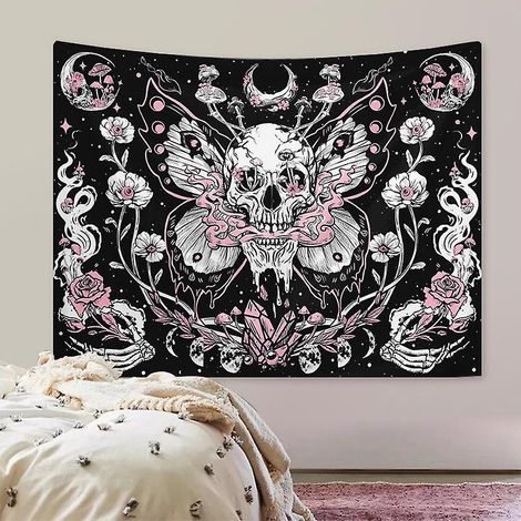 130x150cm Crne Et Papillon Tenture Murale Tapisserie Pour La Nature Dcorations Couvre-lit Courverture Pour La Maison Salon Chambre Dortoir Dcor (1/3)