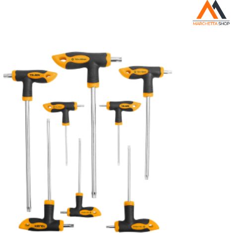 CARTELLA 8pz CHIAVINI TORX CON IMPUGNATURA A T
