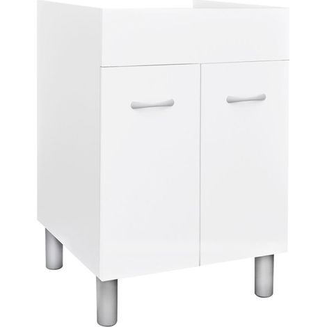 Mobile per lavatoio in ceramica 57,5x57,5 cm a due ante (solo mobile)