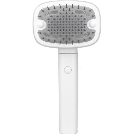 Sèche-cheveux 2 en 1 pour le toilettage des animaux : 2 températures réglables, brosse lissante incluse, blanc. Convient aux chiens et aux chats. (1/5)