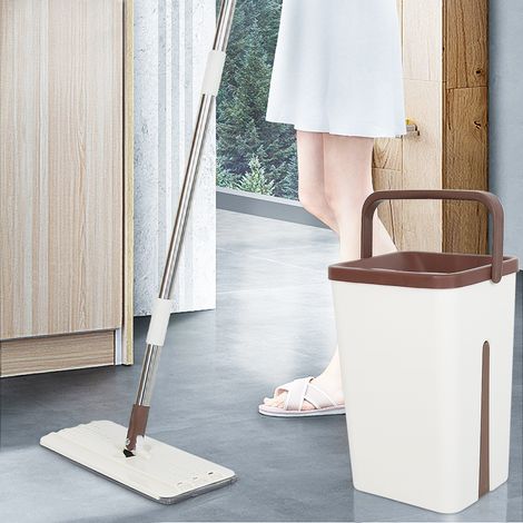 Wyctin – Balai à tête pivotante 360° avec seau à double compartiment – Microfibre super absorbante – Longueur manche 132cm – Pour tous types de sols (1/5)