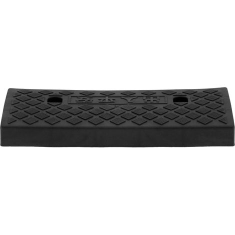 5 cm dicke, tragbare Bordsteinrampe aus Kunststoff für Autoauffahrten und Laderampen, Schwarz (1/5)