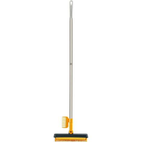 Brosse À Laver Le Sol - Manche Long 98 Cm - Raclette Intégrée - Pour Carrelage Baignoire Piscine Cuisine Extérieur - 1 Pièce (1/5)