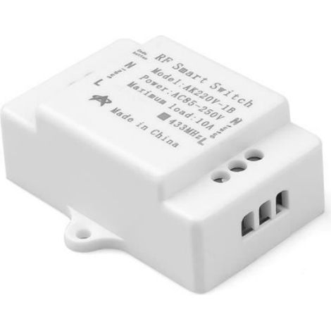 Interrupteur Sans Fil 433 MHz 1 Voie 85–250 V Pour Lampe LED Avec Télécommande - 1 Pièce (1/4)