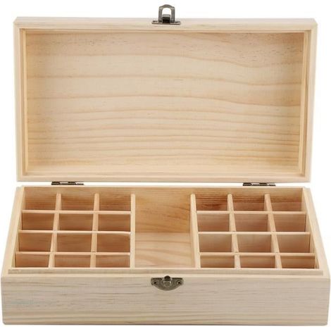 Ätherische Ölbox aus Holz, Organizer für ätherische Öle mit großem Fassungsvermögen, Aufbewahrungsbox aus Holz für Wohnzimmer oder Schlafzimmer (1/4)