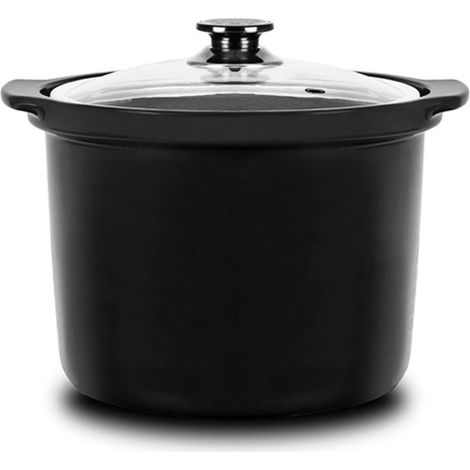 Cecotec, Bol en céramique pour la cuisson lente et à basse température avec votre cuisinière programmable GM, Avec couvercle en verre de, Noir, Convient à toutes les cuisinières programmables de de 6 (1/5)