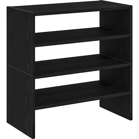 Maison Exclusive - Scarpiere 2 pz Impilabili in Rovere Nero 60x30x30,5 cm
