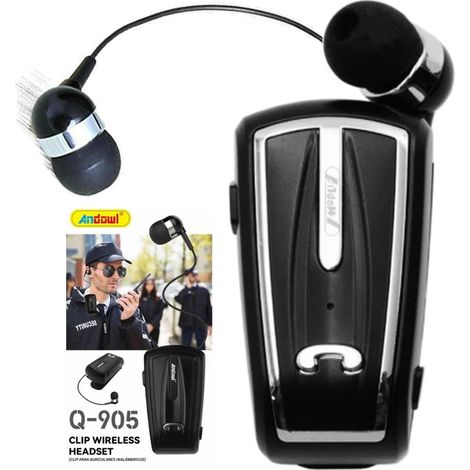 Trade Shop - Bluetooth V5.0 Kabellose Kopfhörer, einziehbarer Clip-on-Kopfhörer Q-905 - (1/3)