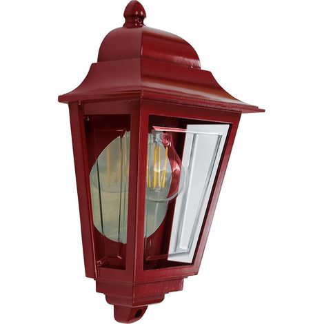 Lampe d'extérieur Mur Aluminium E27 IP44 Rouge Rustique Lampe d'extérieur (1/5)