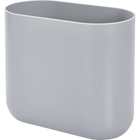corbeille de salle de bain, poubelle salle de bain fine en plastique, petite poubelle de salle de bain pour les cosmétiques, gris (1/5)