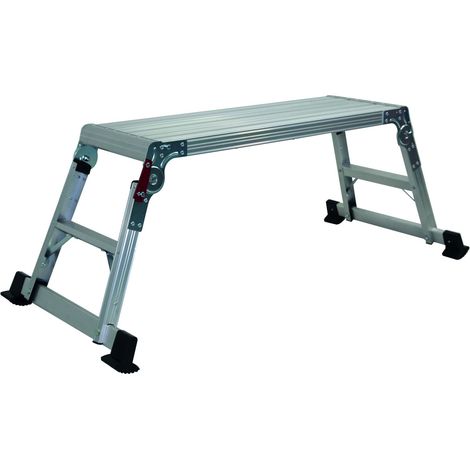 Drakkar Equipement – Plateforme pliable en aluminium 150 kg – Longueur 95 cm – Largeur 30 cm – Hauteur 49 cm – Stabilisateurs inclus