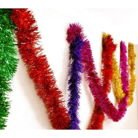Lot de 20 Brillant Guirlandes Décoration pour Arbres de noël 2m Longue Christmas de Mariage Anniversaire Fête 20 pcs,Multicolore (1/5)