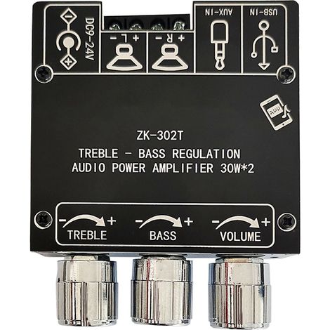 Kit de module amplificateur audio stéréo double canal Bluetooth 2.0 avec carte d'amplificateur de puissance numérique Bluetooth (1/5)