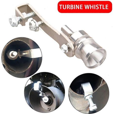 Dispositif de modification de véhicule, silencieux turbo, sifflet d'échappement, imitateur de son pour voiture et moto-M-Silver (1/5)