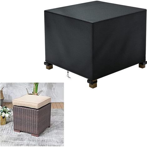 Housse de Protection carrée imperméable et indéchirable en Tissu Oxford 420D avec Boucle et Bande réfléchissante, pour Meubles de Salle à Manger, Tables Basses, chaises… (1/5)