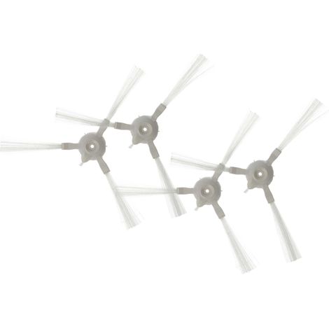 vhbw 4x Brosse latérale compatible avec 360 S6 robot aspirateur - Lot de brosses, blanc (1/4)