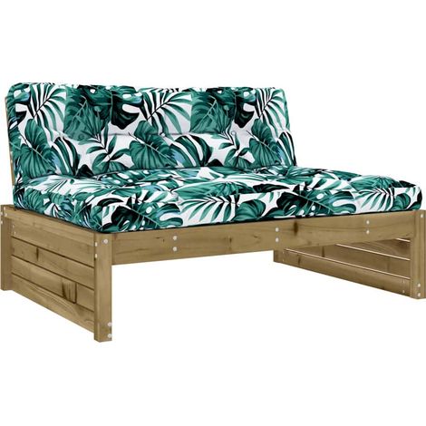 vidaXL Sofá central madera de pino impregnada 120x80 cm (1/2)