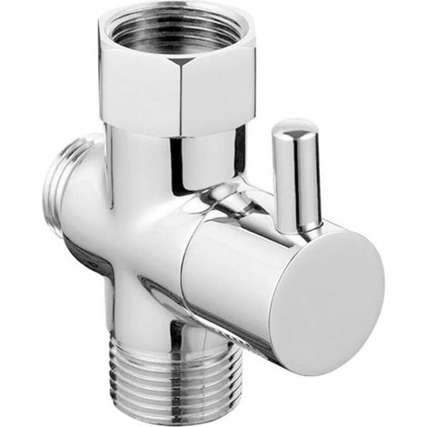 Valve 3 voies en laiton massif G1/2" Douchette Composants de Douche Raccord universels (1/5)