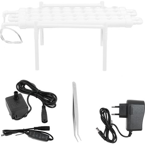 Kit de culture hydroponique 1 niveau 36 emplacements, système de croissance en tuyaux PVC, prise UE 100-240V (1/5)