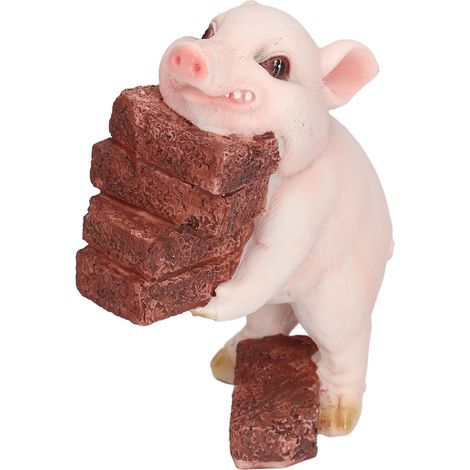 Statuette de Cochon Mignon pour Jardin - Décoration Extérieure Réaliste et Détaillée, Idée Cadeau pour Maison ou Ferme (1/5)