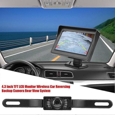 Système de caméra de recul sans fil avec moniteur LCD TFT de 4,3 pouces et vision nocturne