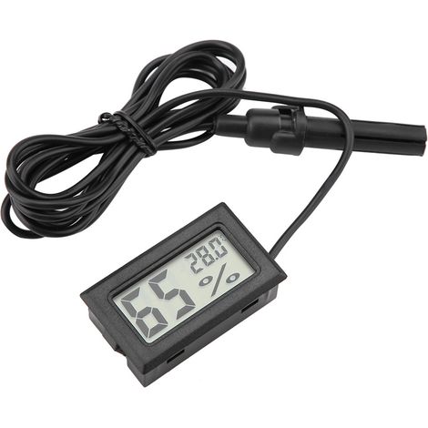 Mini thermomètre-hygromètre LCD intégré avec sonde externe (1/5)
