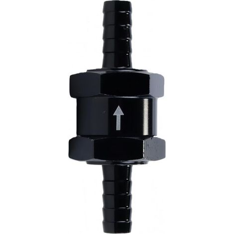 mm Universal-Kraftstoffrückschlagventil aus Aluminiumlegierung, schwarz, für Auto, Boot, Benzin, Diesel, Öl