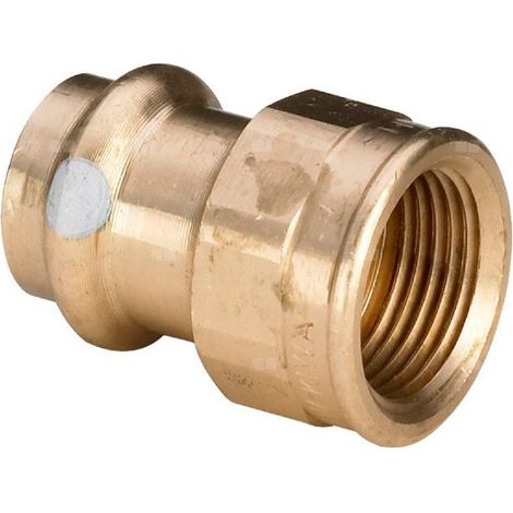 Viega Raccordo a S di transizione Profipress, d 15mm, Rp 1/2 bronzo rosso o bronzo al silicio Modello 4512, 628864