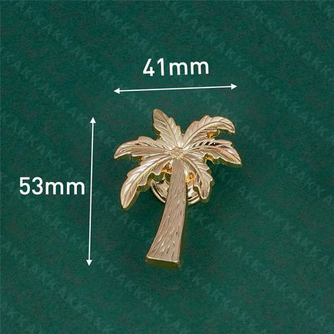 (Ensemble de 4 pièces) Poignées de meubles en forme de plantes et d'animaux, boutons de tiroir en laiton et accessoires de quincaillerie.
